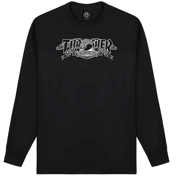 Thrasher x Antihero - Mag Banner L/S Tee | Black