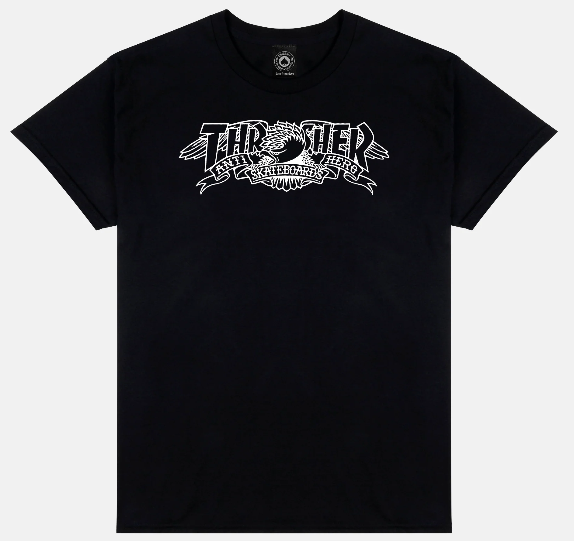 Thrasher x Antihero - Mag Banner Tee | Black