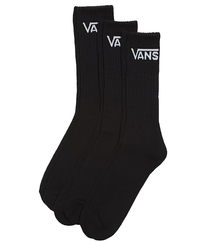 Vans - Classic Crew 3-Pack Socks | Black