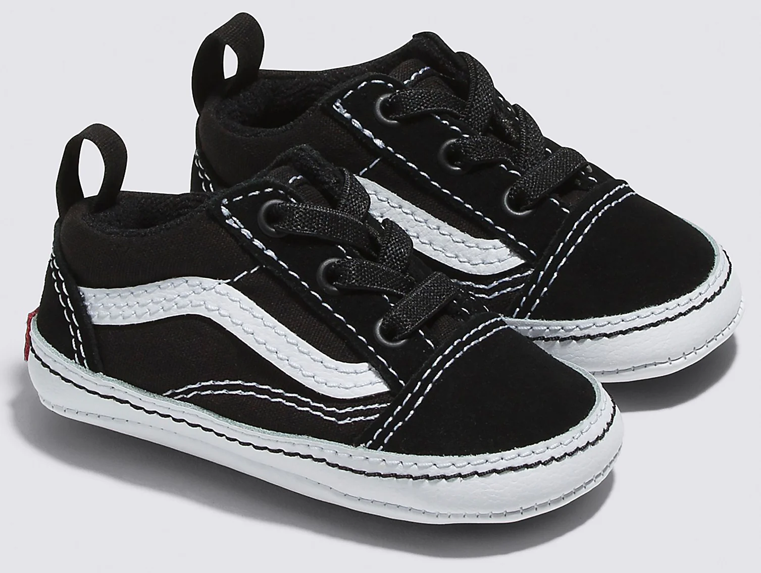 Vans - Infant Old Skool Crib Shoes | Black White - Image 3