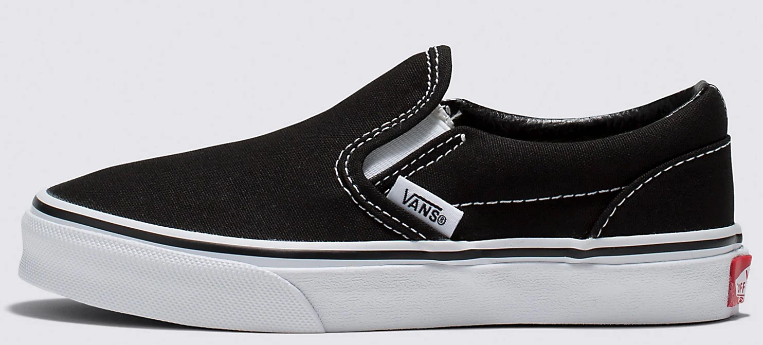 Vans - Kids Classic Slip-On Shoes | Black White