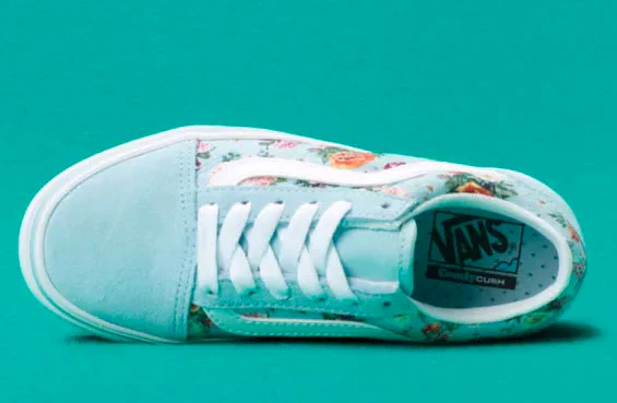 Vans - Kids ComfyCush Old Skool Shoes | Aquatic (Garden Floral) - Image 3