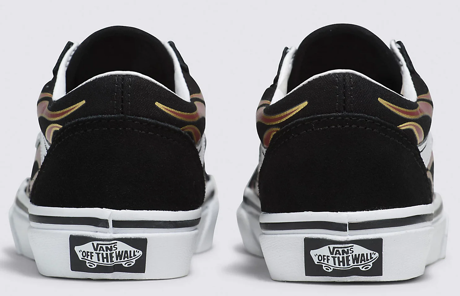 Vans - Kids Old Skool Shoes | Black (Metallic Flame) - Image 3