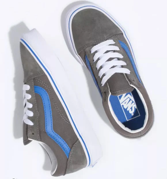 Vans - Kids Old Skool Shoes | Gargoyle Blue (Pop) - Image 2