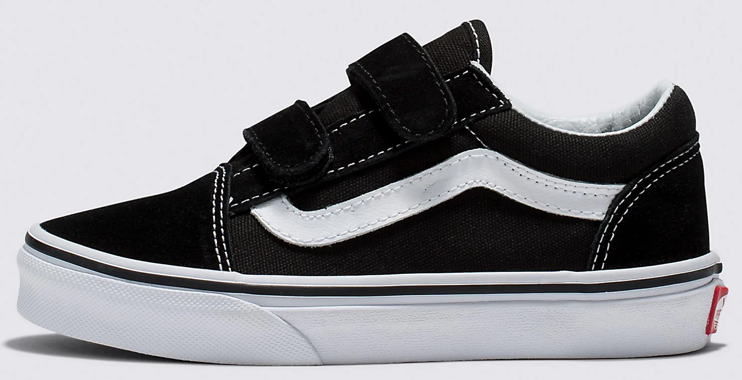 Vans - Kids Old Skool V Shoes | Black White
