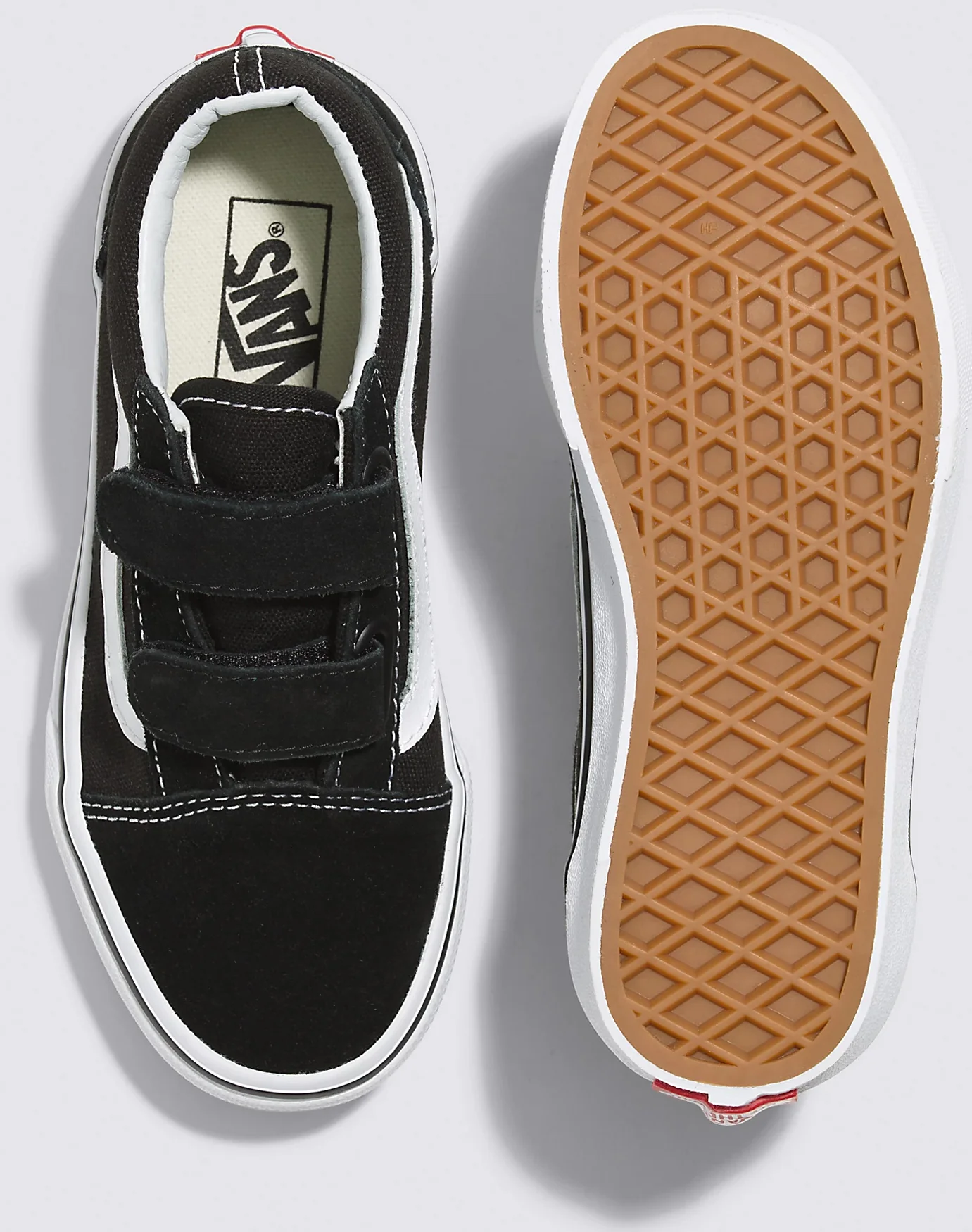 Vans - Kids Old Skool V Shoes | Black White - Image 4