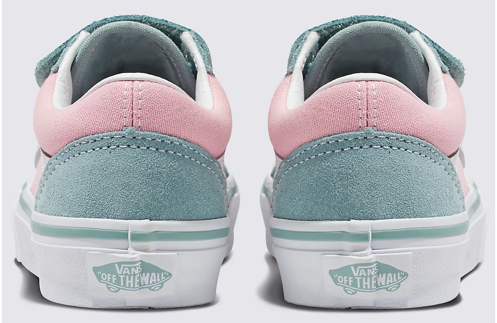Vans - Kids Old Skool V Shoes | Grey Pink (2-Tone) - Image 3