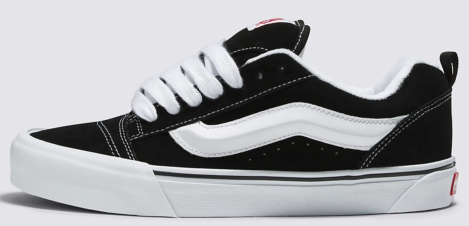 Vans - Knu Skool Shoes | Black White - Image 2