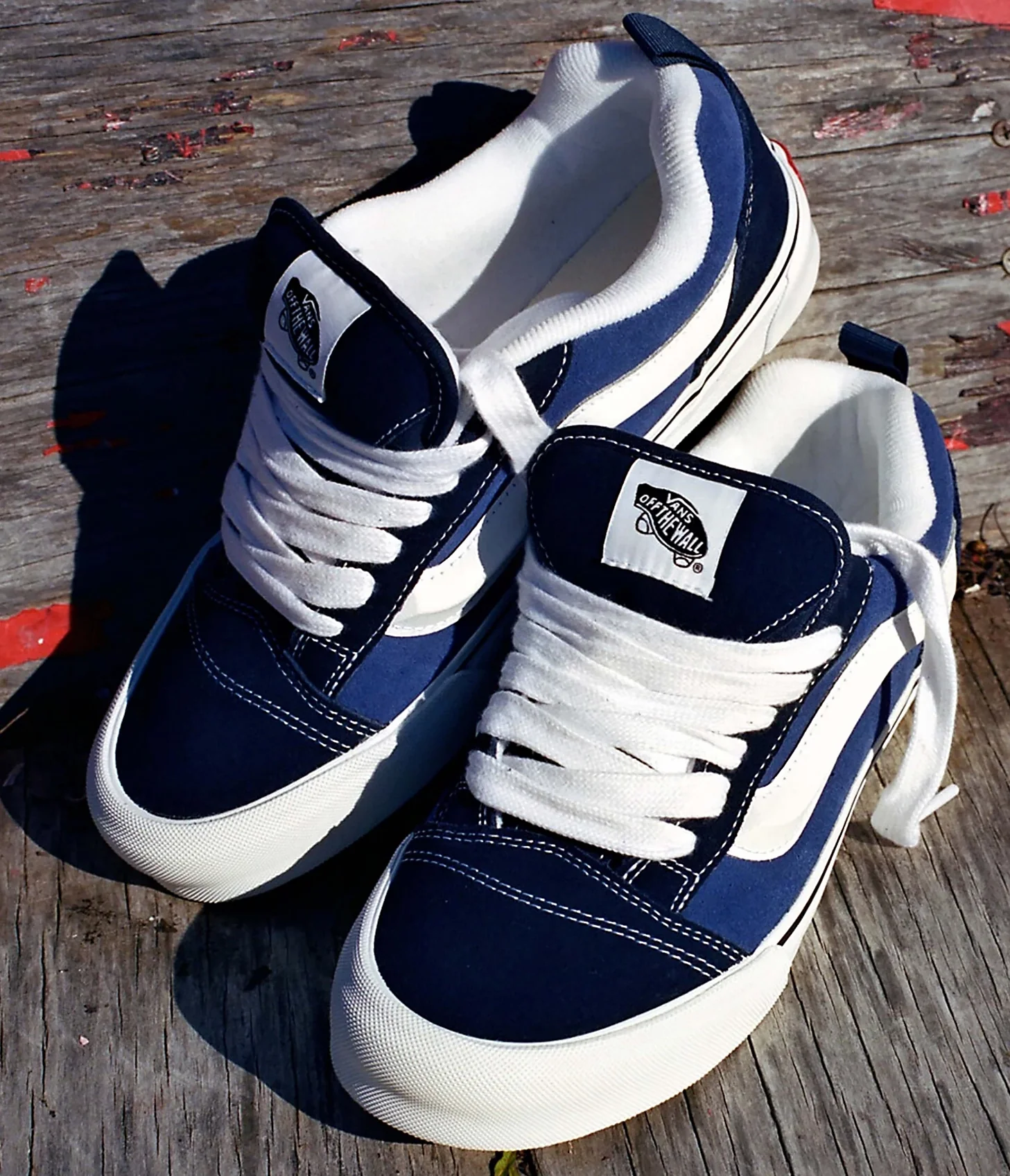 Vans - Knu Skool Shoes | Navy White - Image 6