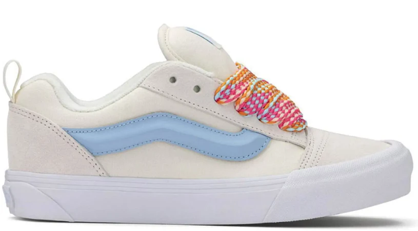 Vans - Knu Skool Shoes | Beige Blue (Oversized Lace)