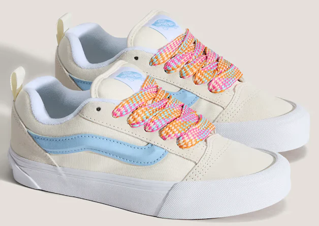 Vans - Knu Skool Shoes | Beige Blue (Oversized Lace) - Image 3