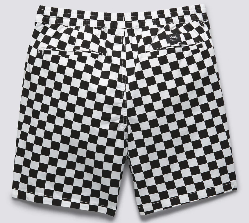 Vans - Range Relaxed Elastic Waist Shorts | Black White Checkerboard - Image 2