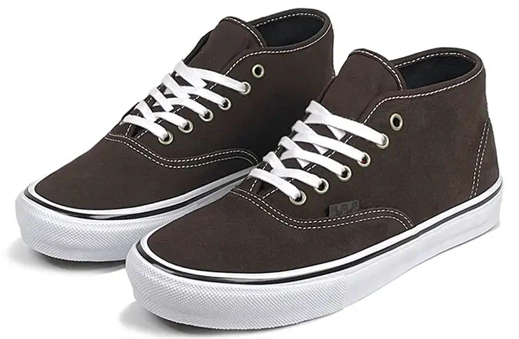 Vans - Skate Authentic Mid VCU Shoes | Dark Brown - Image 2
