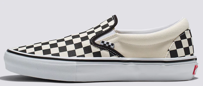 Vans - Skate Slip-On Shoes | Black Off White (Checkerboard) - Image 2