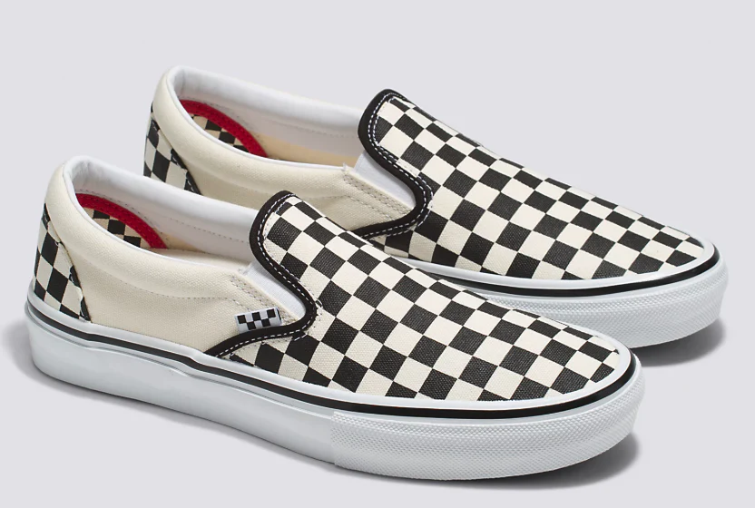 Vans - Skate Slip-On Shoes | Black Off White (Checkerboard) - Image 3