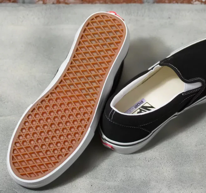 Vans - Skate Slip-On Shoes | Black White - Image 3