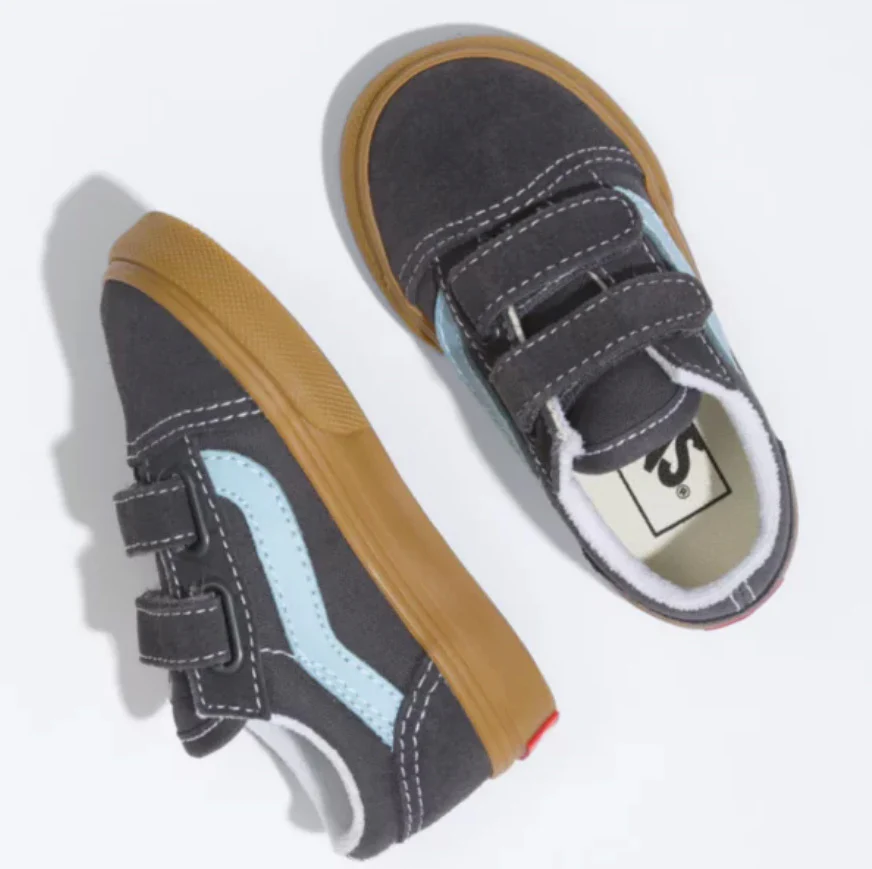 Vans - Toddler Old Skool V Shoes | Asphalt (Gum) - Image 3