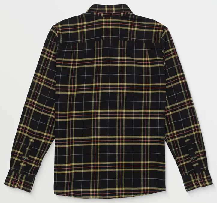 Volcom - Netastone Plaid L/S Flannel Shirt | Black - Image 2