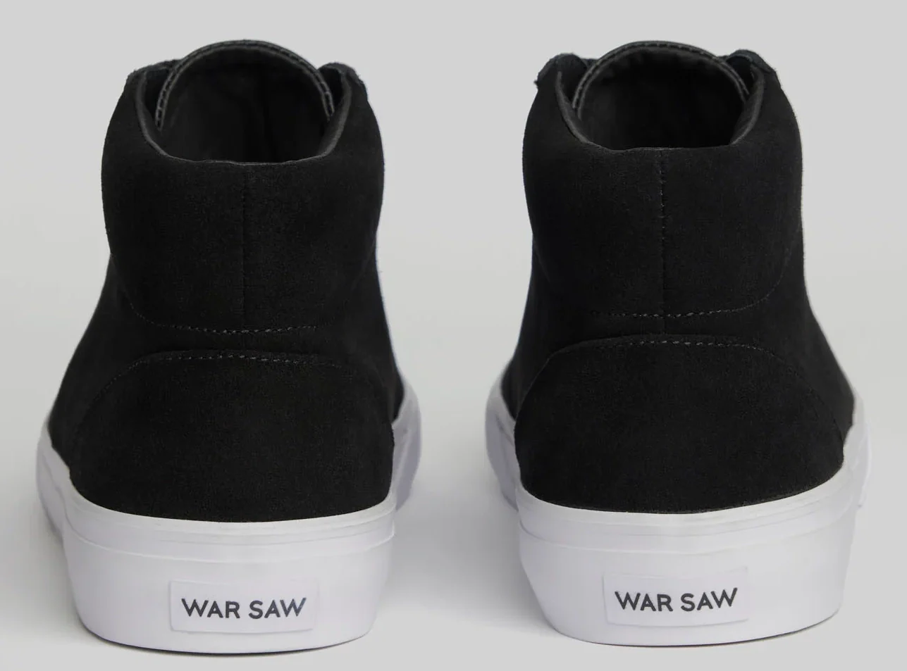 War Saw - Chapter Mid Shoes | Black White (Suede) - Image 3