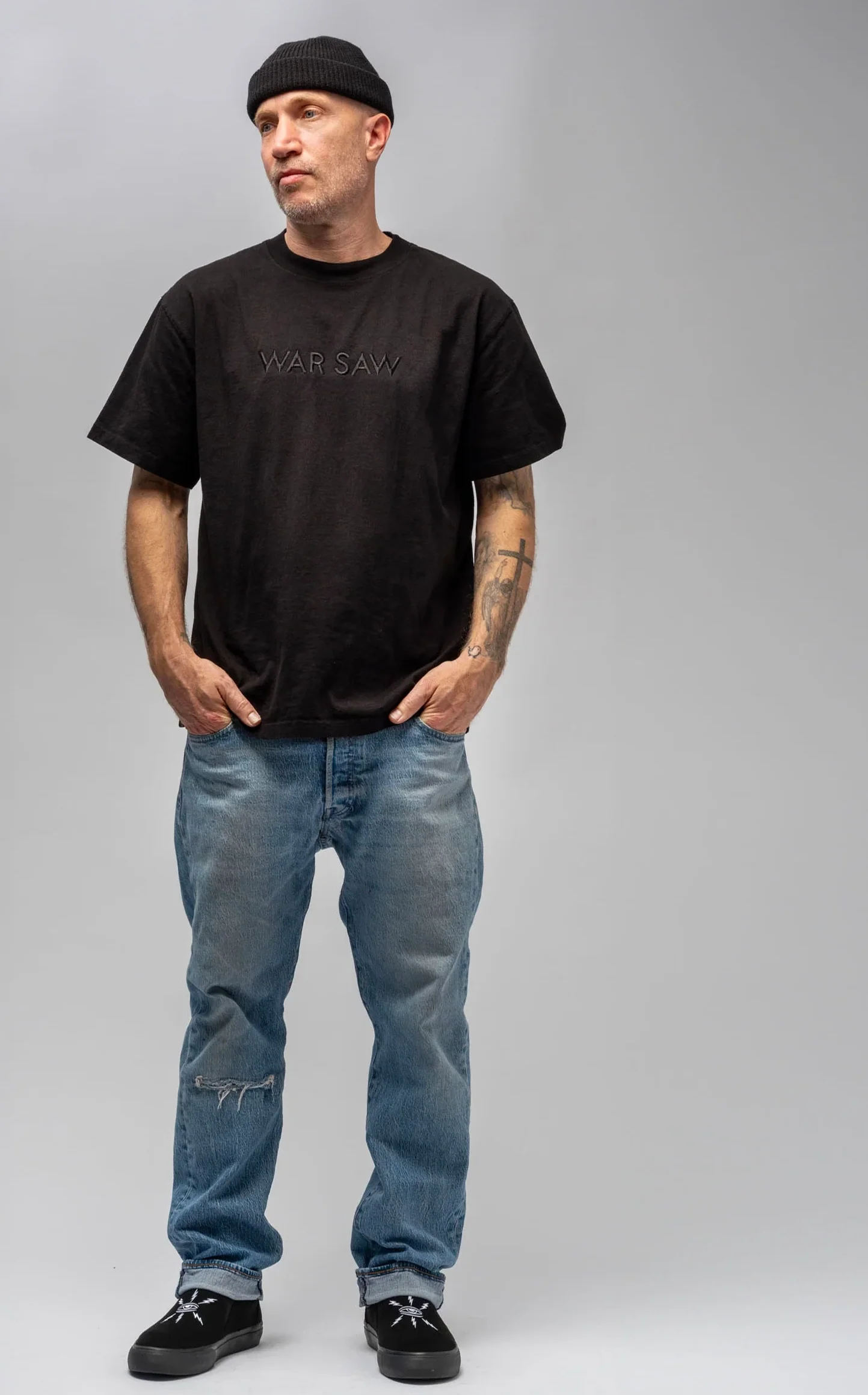 War Saw - Stranger Slip-On Shoes | Templeton Black (Synthetic) - Image 5