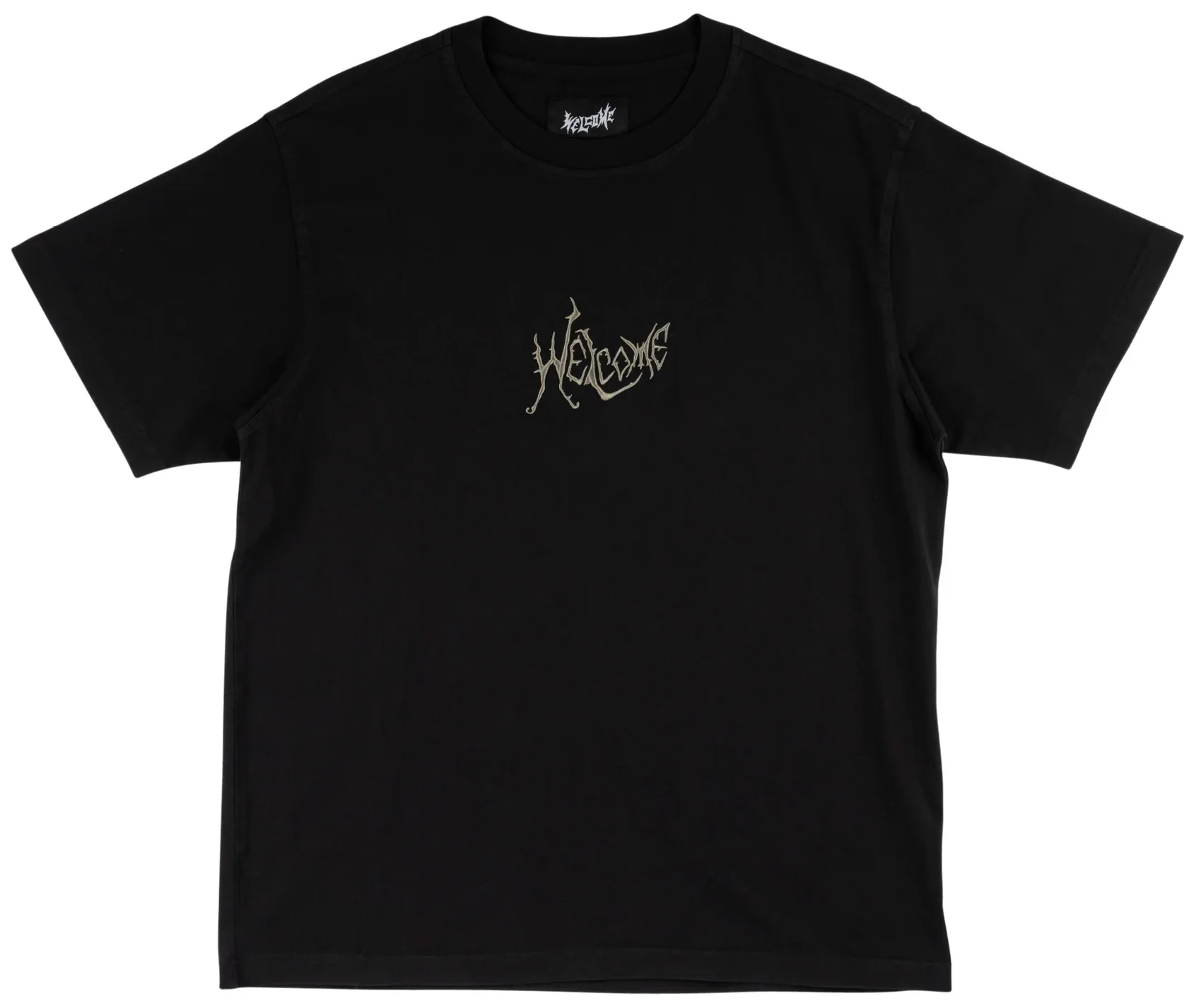 Welcome - Spine Garment-Dyed Knit Tee | Black